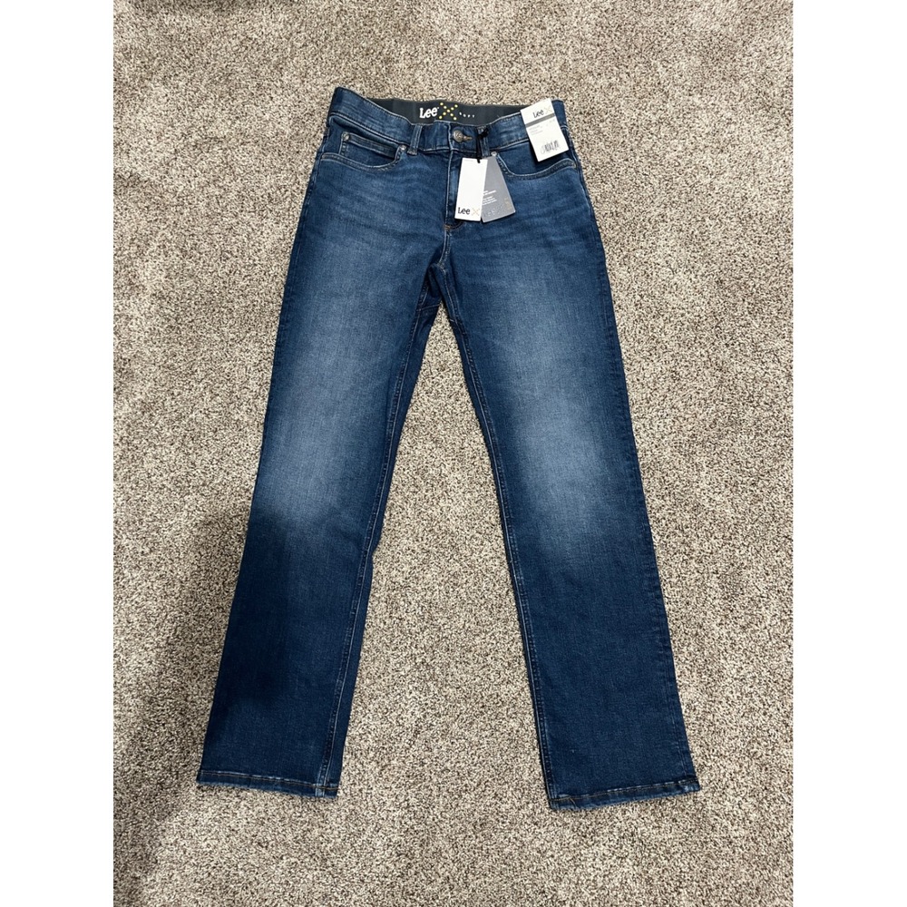 Lee Regular Fit Straight Leg Jeans Mens 29x30 Creek Blue Denim Tencel Soft NWT